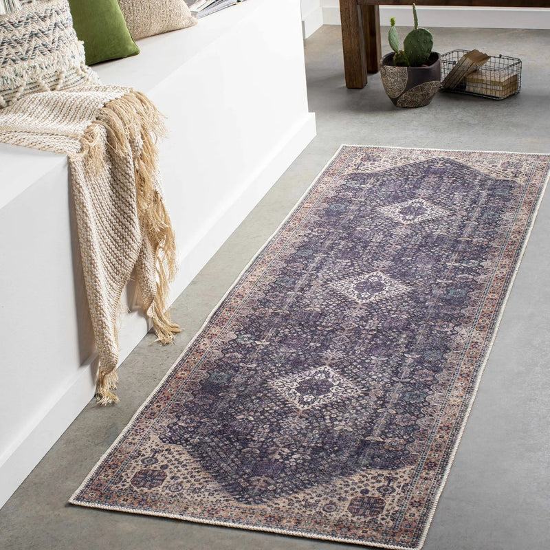 Kittrell Vintage Flat Pile Washable Rug - Clearance by Boutique Rugs