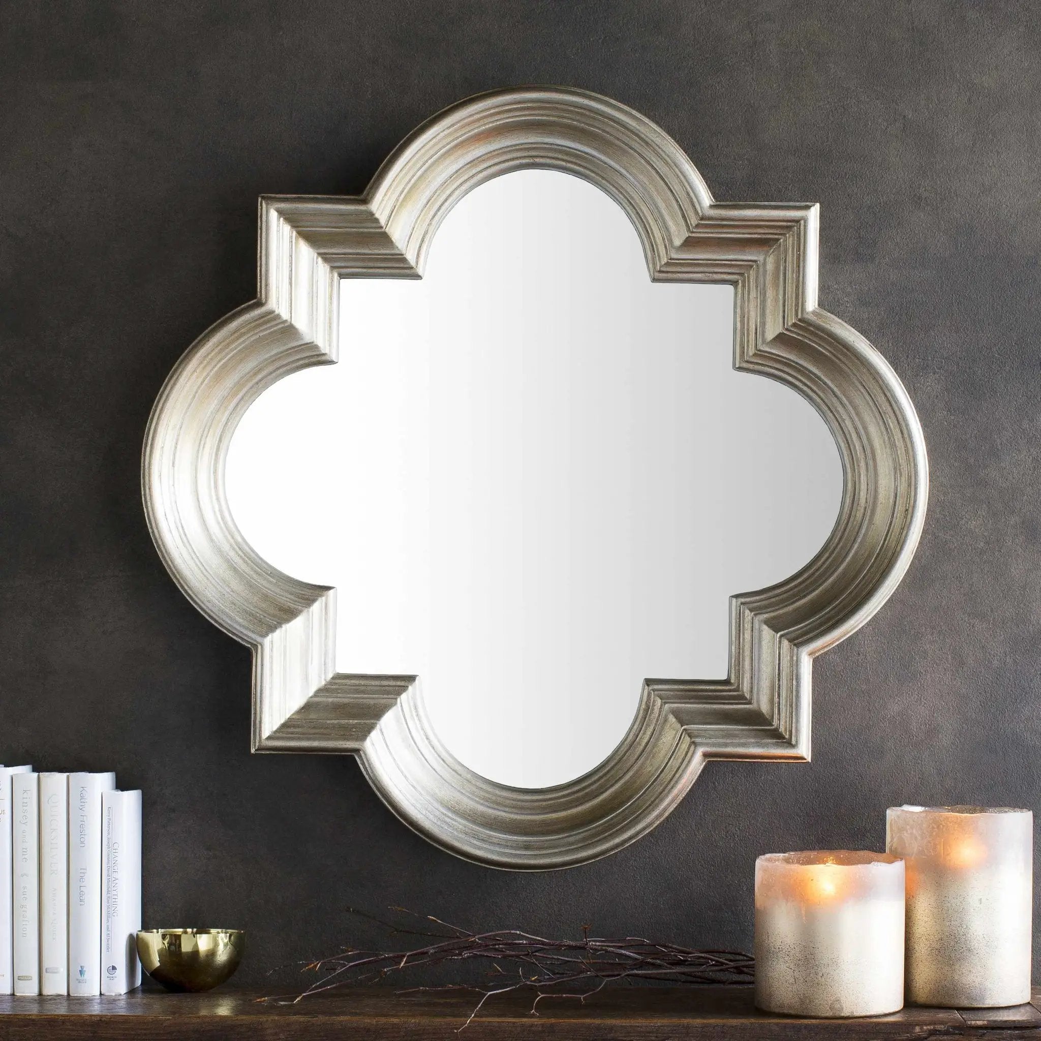 Killester Gold Frame Rectangular Mirror by Boutique Rugs