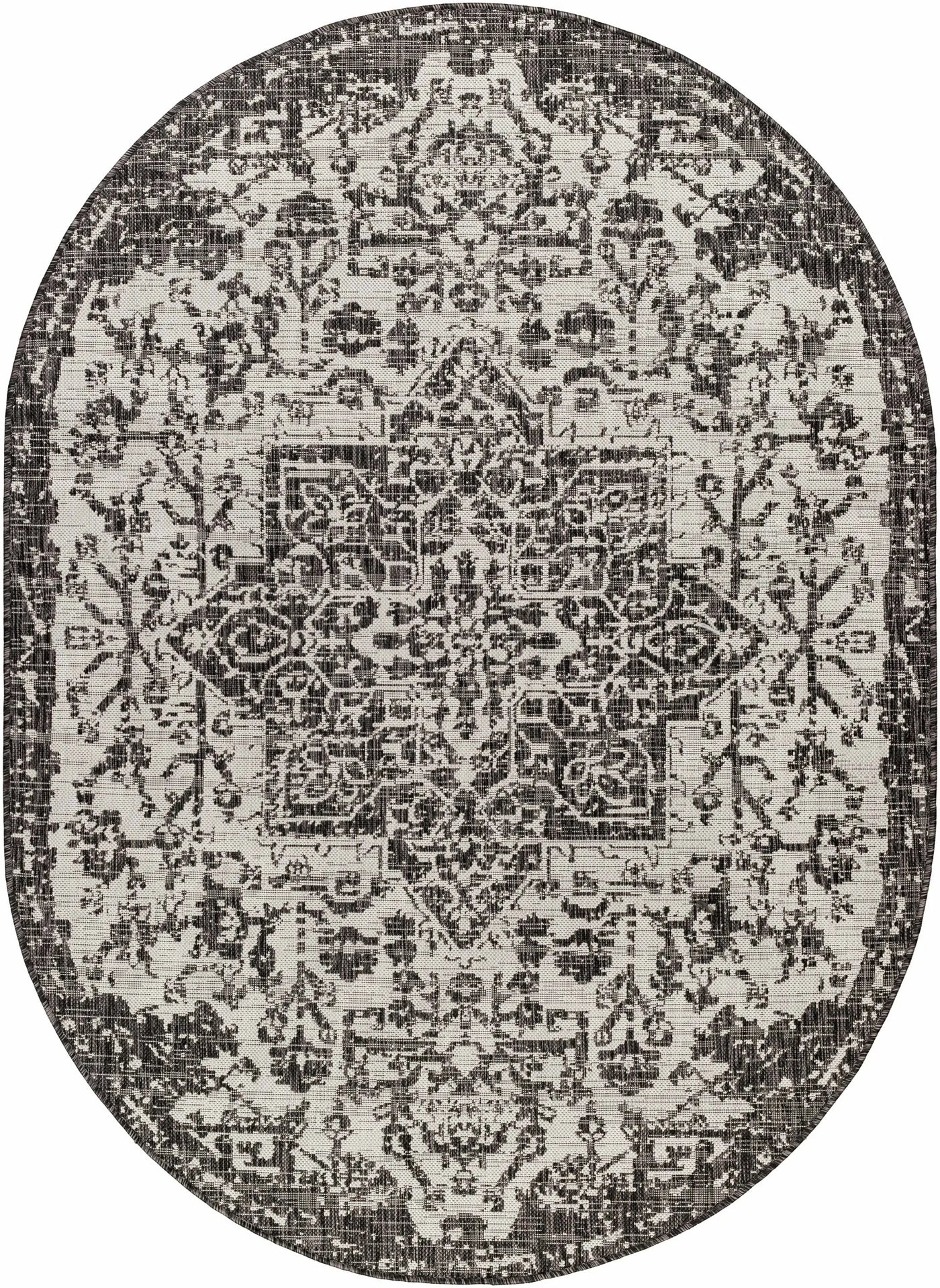 Charcoal Kilmacolm Indoor & Outdoor Area Rug - Clearance by Boutique Rugs