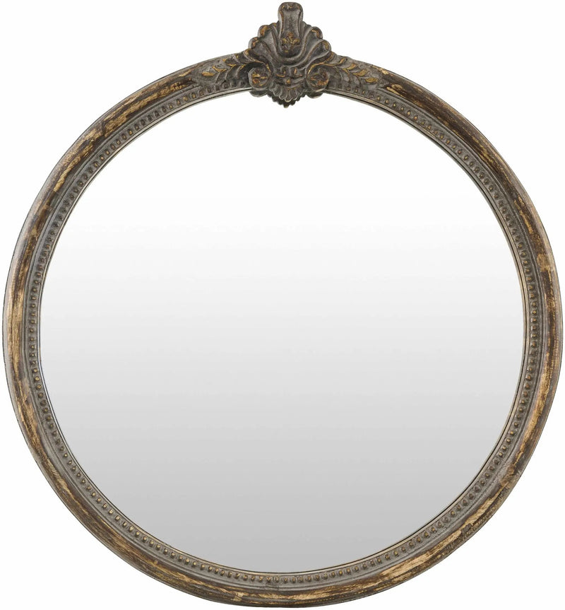 Kandersteg Dark Red Accent Mirror by Boutique Rugs