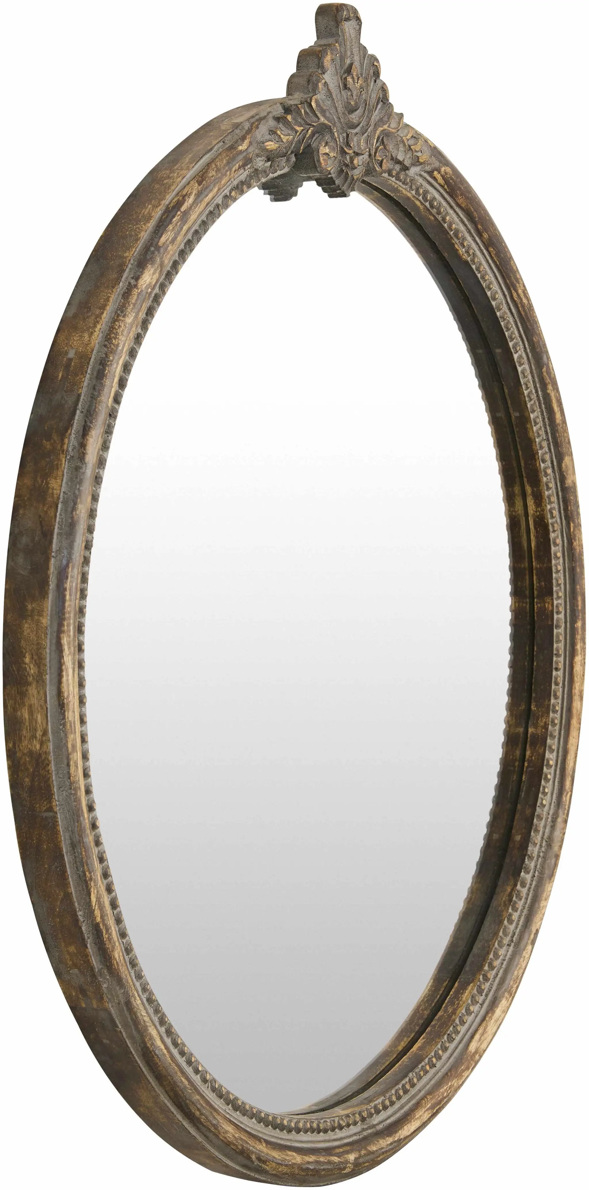 Kandersteg Dark Red Accent Mirror by Boutique Rugs