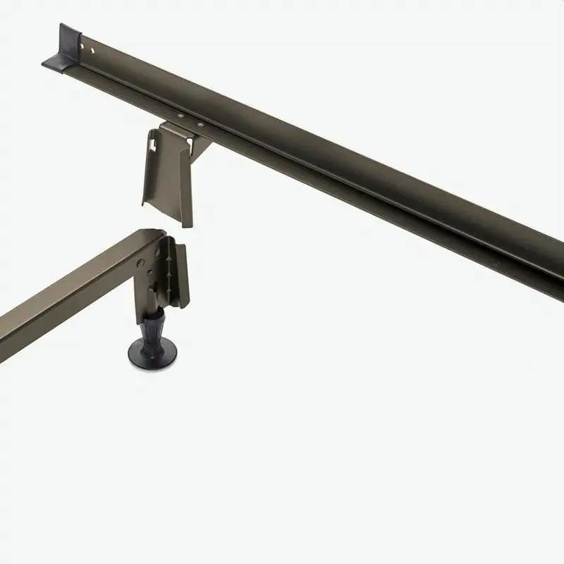 King size Steel Metal Bed Frame with Bolt-on Headboard Brackets by HomePacific