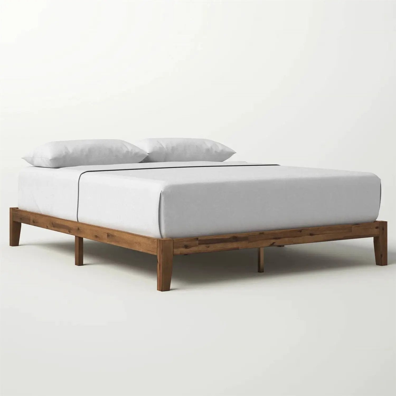 King Simple Modern Solid Wood Platform Bed Frame - 700 lb. Weight Capacity by HomePacific