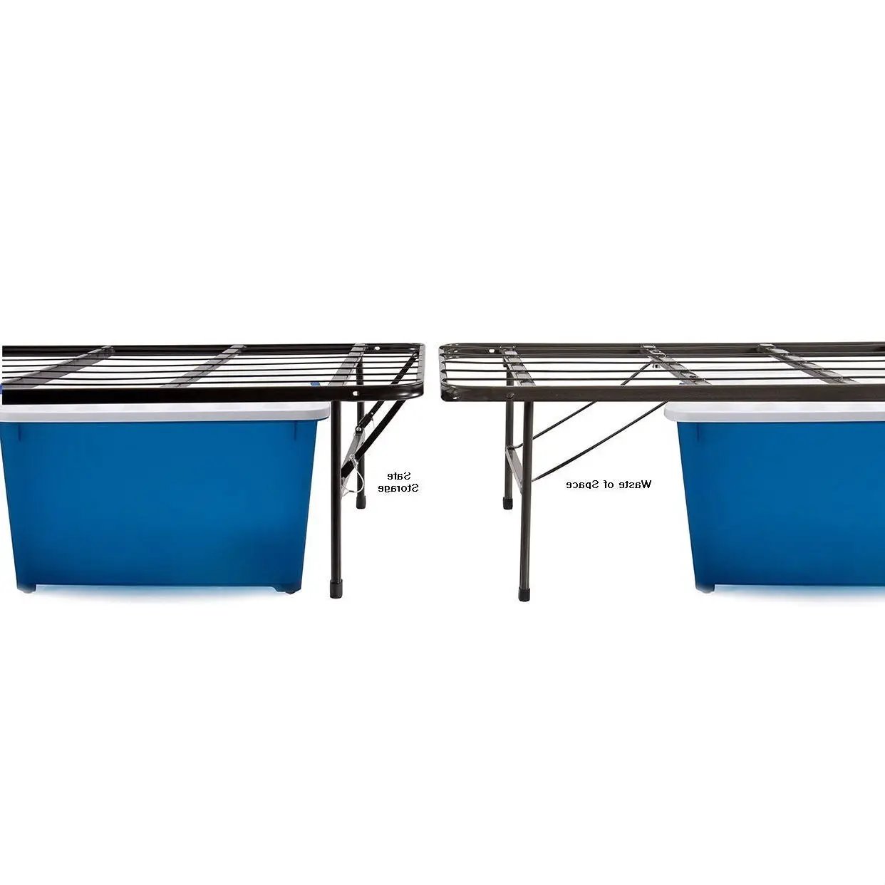 King size Black Metal Platform Bed Frame by HomePacific