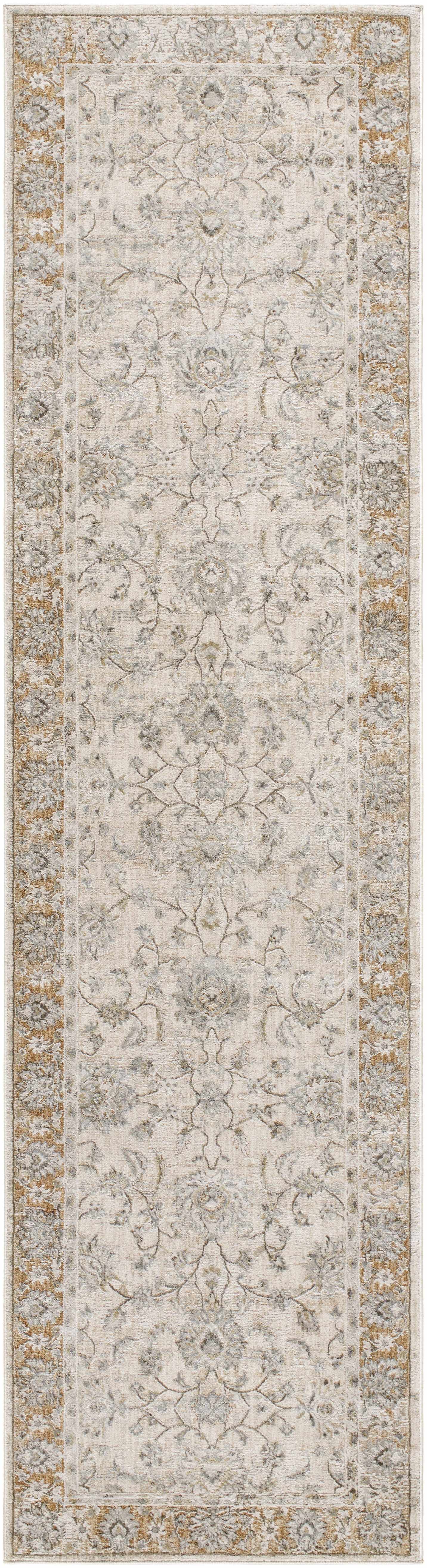 Kerem Cream Thick Luxe Damask Rug by Boutique Rugs