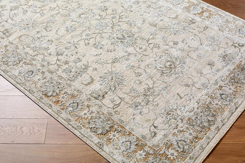 Kerem Cream Thick Luxe Damask Rug by Boutique Rugs