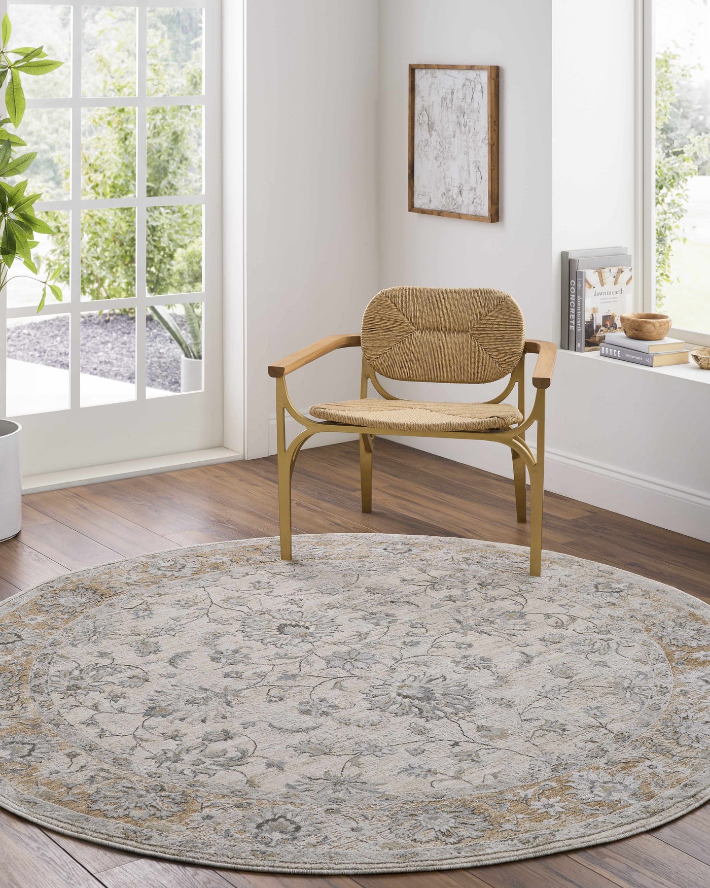 Kerem Cream Thick Luxe Damask Rug by Boutique Rugs