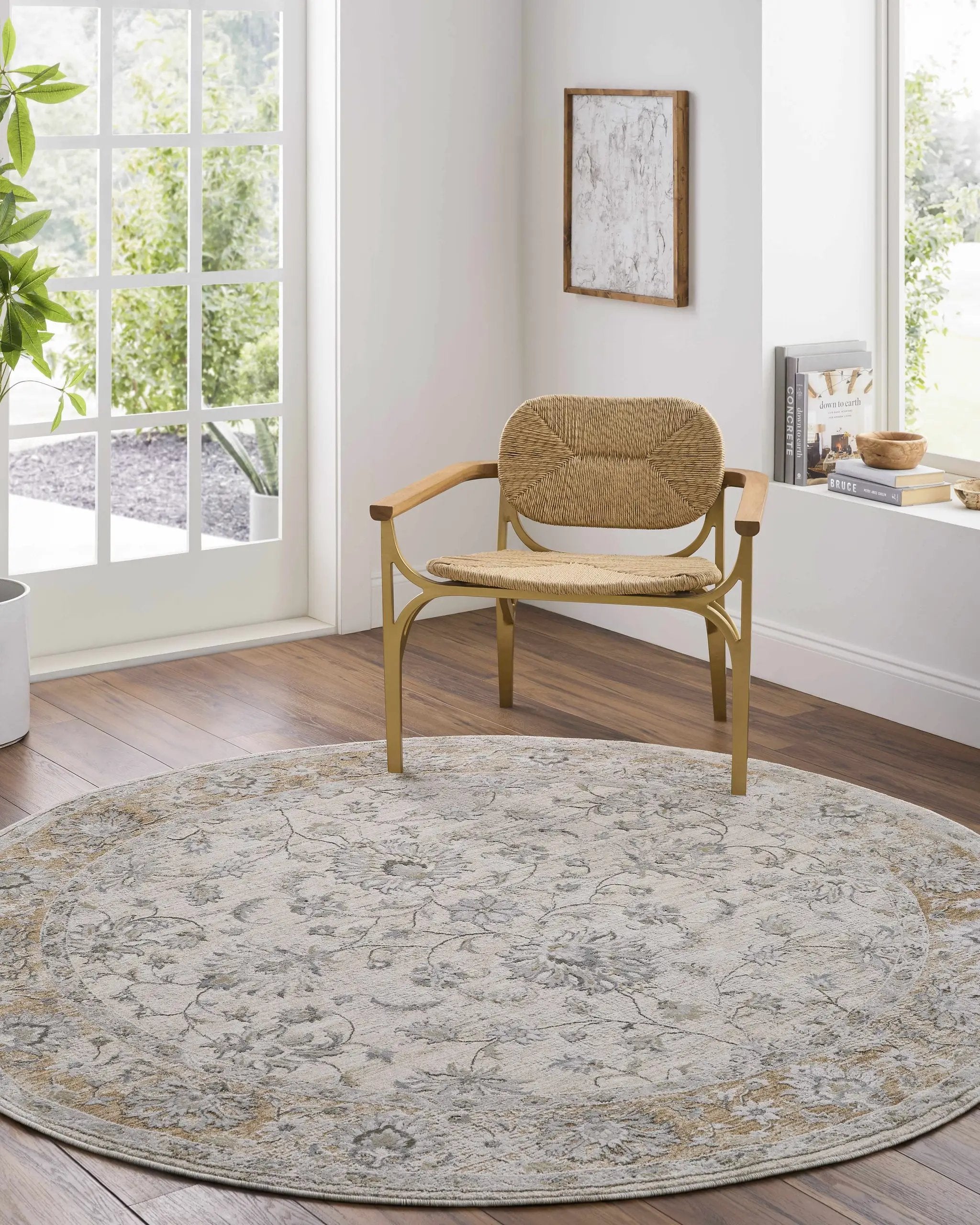 Kerem Cream Thick Luxe Damask Rug by Boutique Rugs