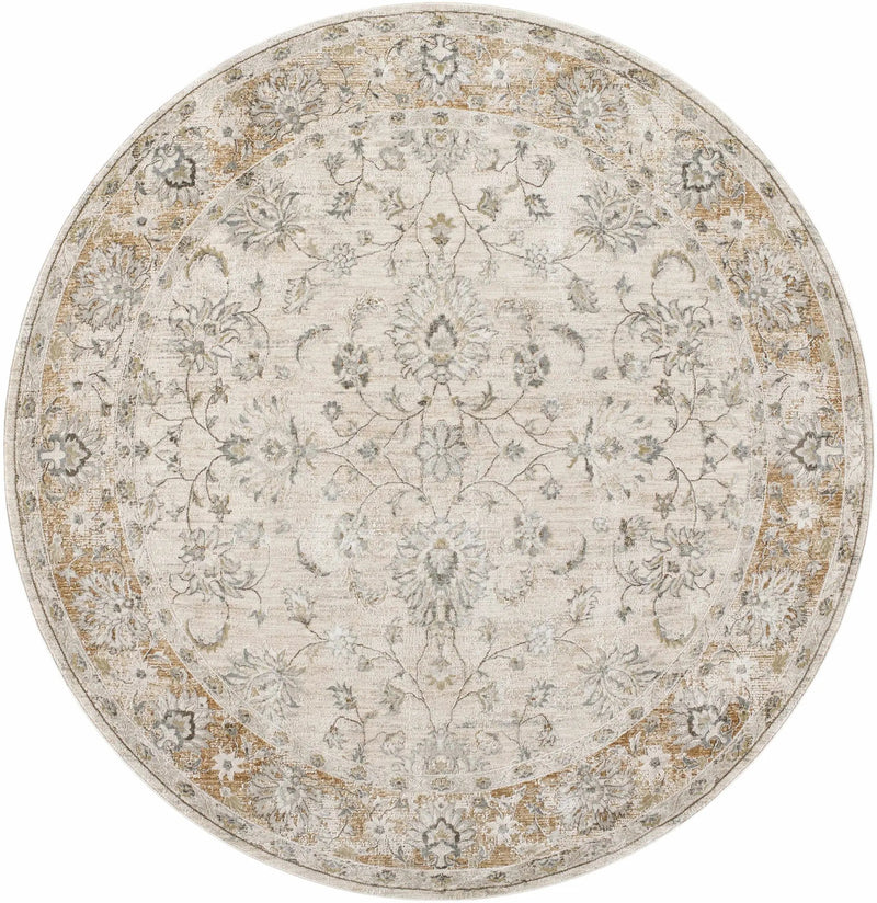 Kerem Cream Thick Luxe Damask Rug by Boutique Rugs
