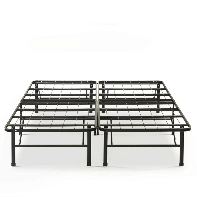 King size Folding Sturdy Metal Platform Bed Frame with Storage Space by HomePacific