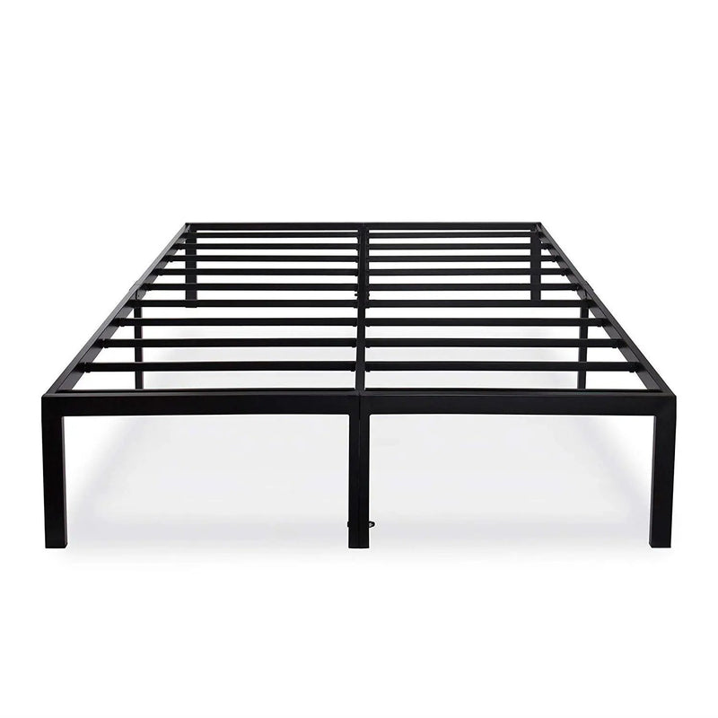 King size Modern Heavy Duty Black Metal Platform Bed Frame by HomePacific