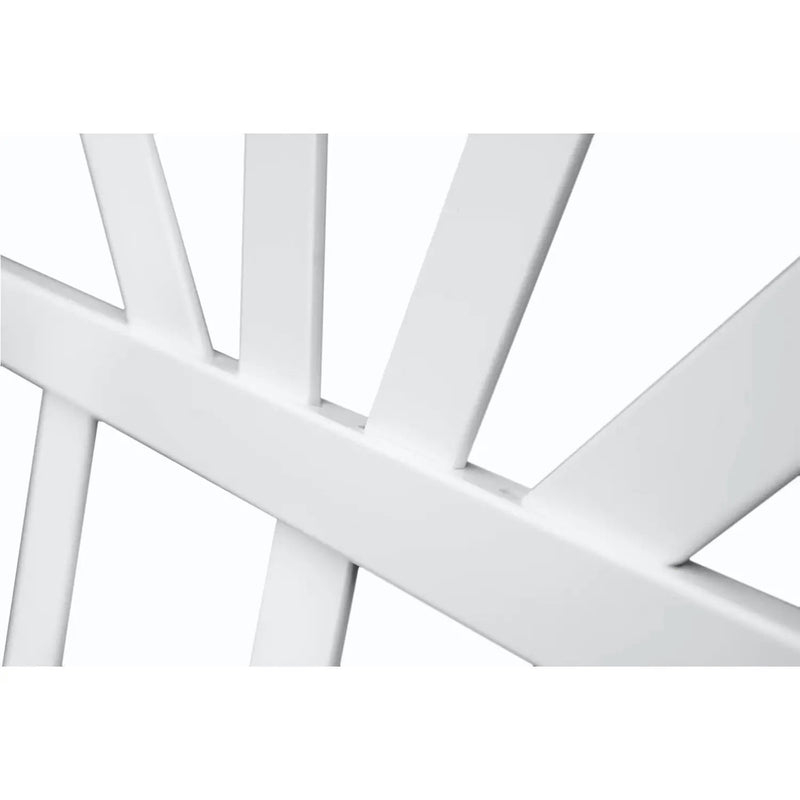 77-inch Outdoor White Vinyl Lattice Garden Trellis with Arched Top