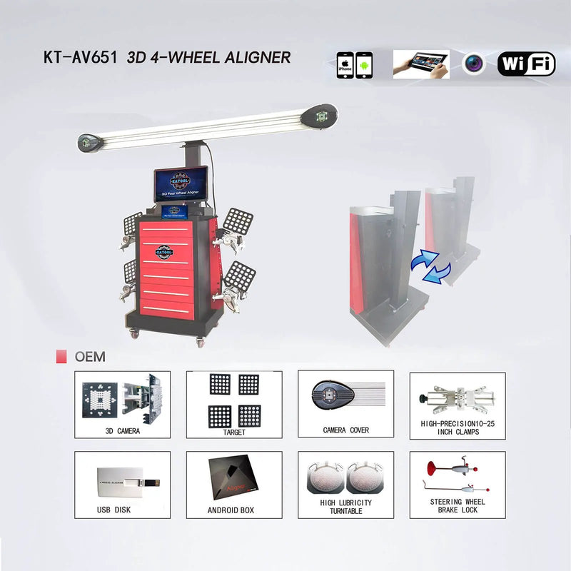 Katool AV651 3D Wheel Alignment Machine with Cabinet by Chery Industrial