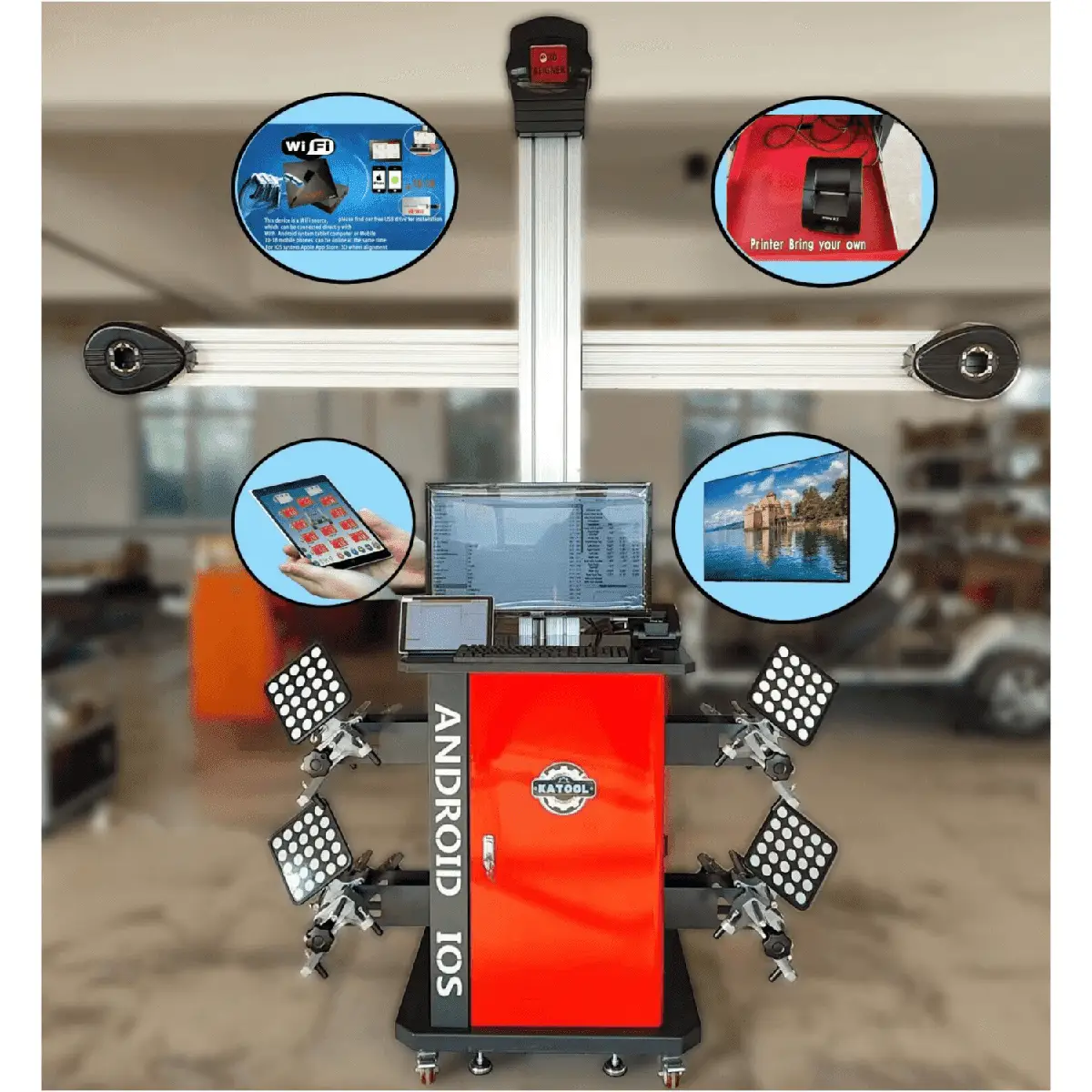 Katool KT-AV9 3D Wheel Alignment Machine with Cabinet by Chery Industrial