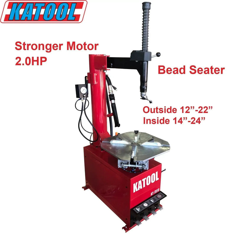 Katool KT-T810 Tire Changer w/ Bead Blaster, Max 24" Rim Clamping by Chery Industrial