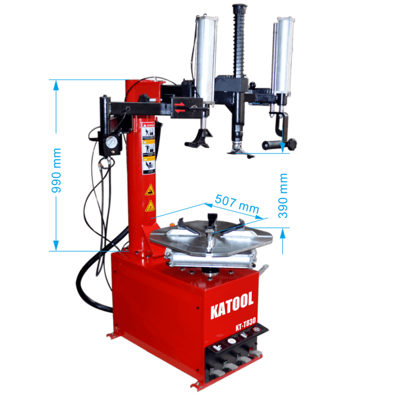 Katool KT-T830 Tire Changer w/ Bead Blaster, Max 24" Rim Clamping by Chery Industrial