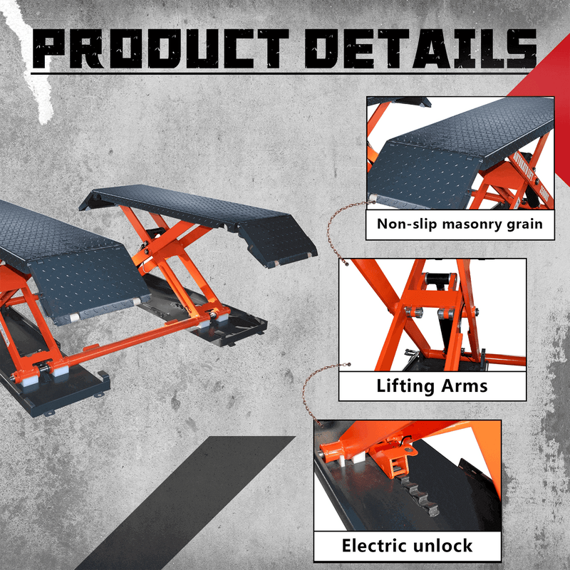 Katool KT-X85 8,000 Lbs Mid Rise Scissor Lift by Chery Industrial