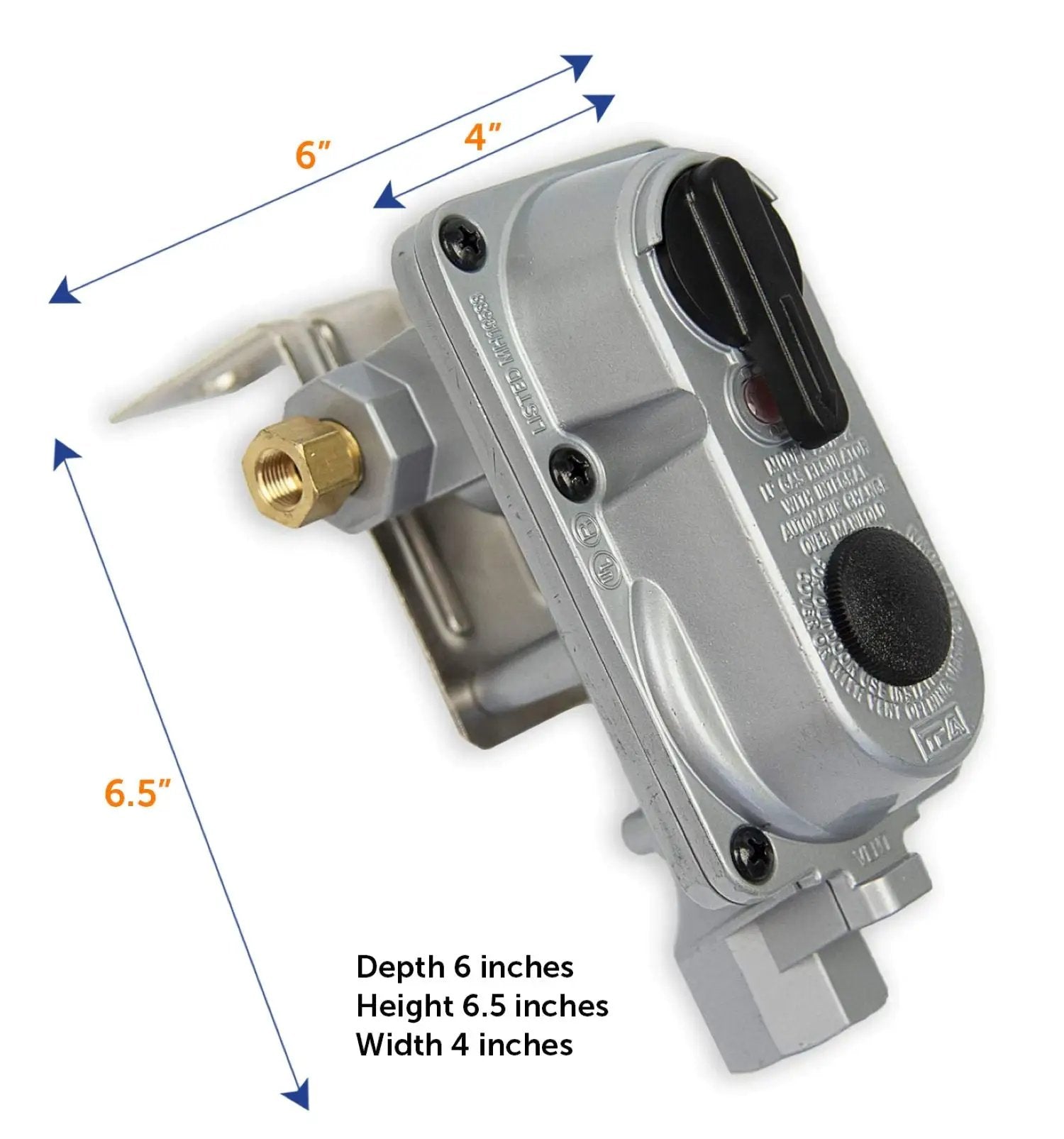 Flame King 2-Stage Auto Changeover LP Propane Gas Regulator with Two 18-inch Pigtails for RVs, Vans, Trailers by Flame King Products