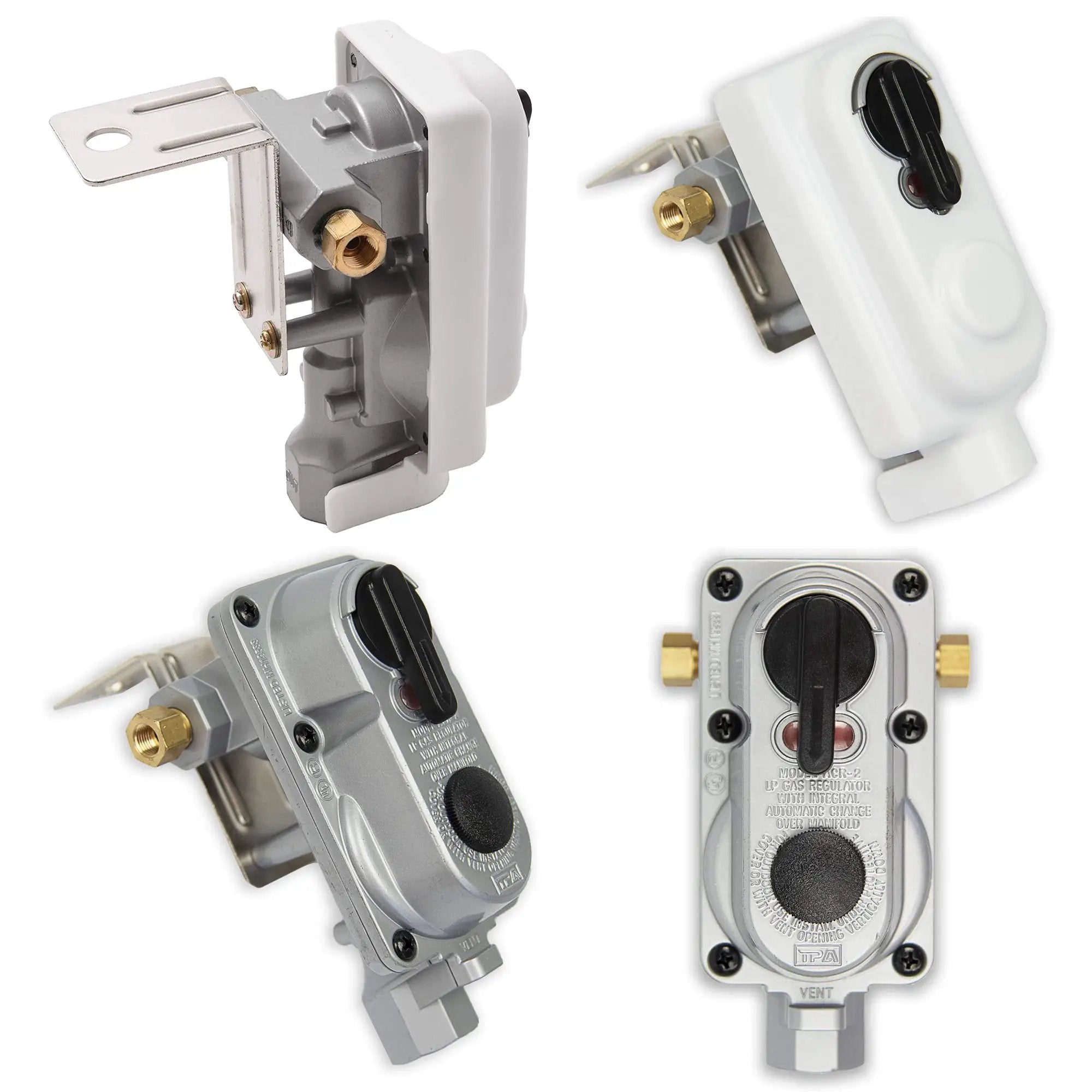 Flame King 2-Stage Auto Changeover LP Propane Gas Regulator with Two 18-inch Pigtails for RVs, Vans, Trailers by Flame King Products