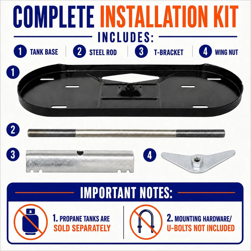 Flame King 40lb Rack for Dual Propane Tank RVs & Trailers by Flame King Products