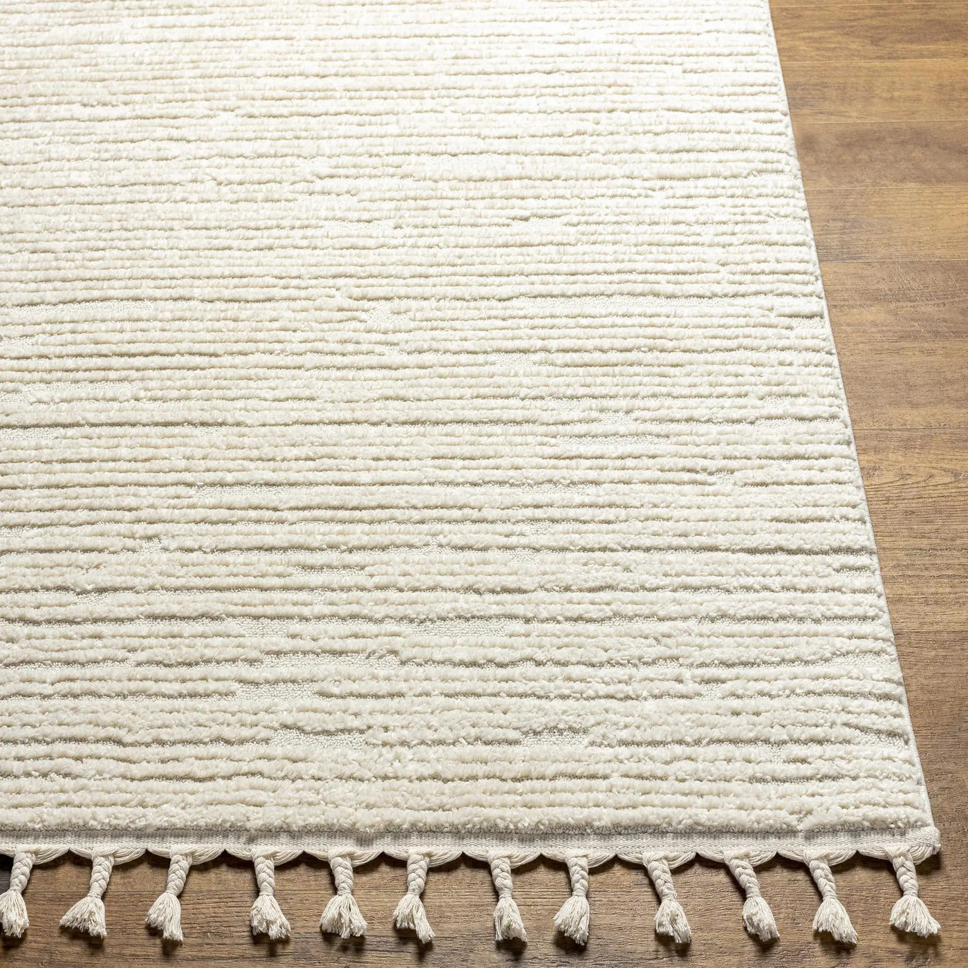 Kulu Textured Area Rug with Tassels by Boutique Rugs