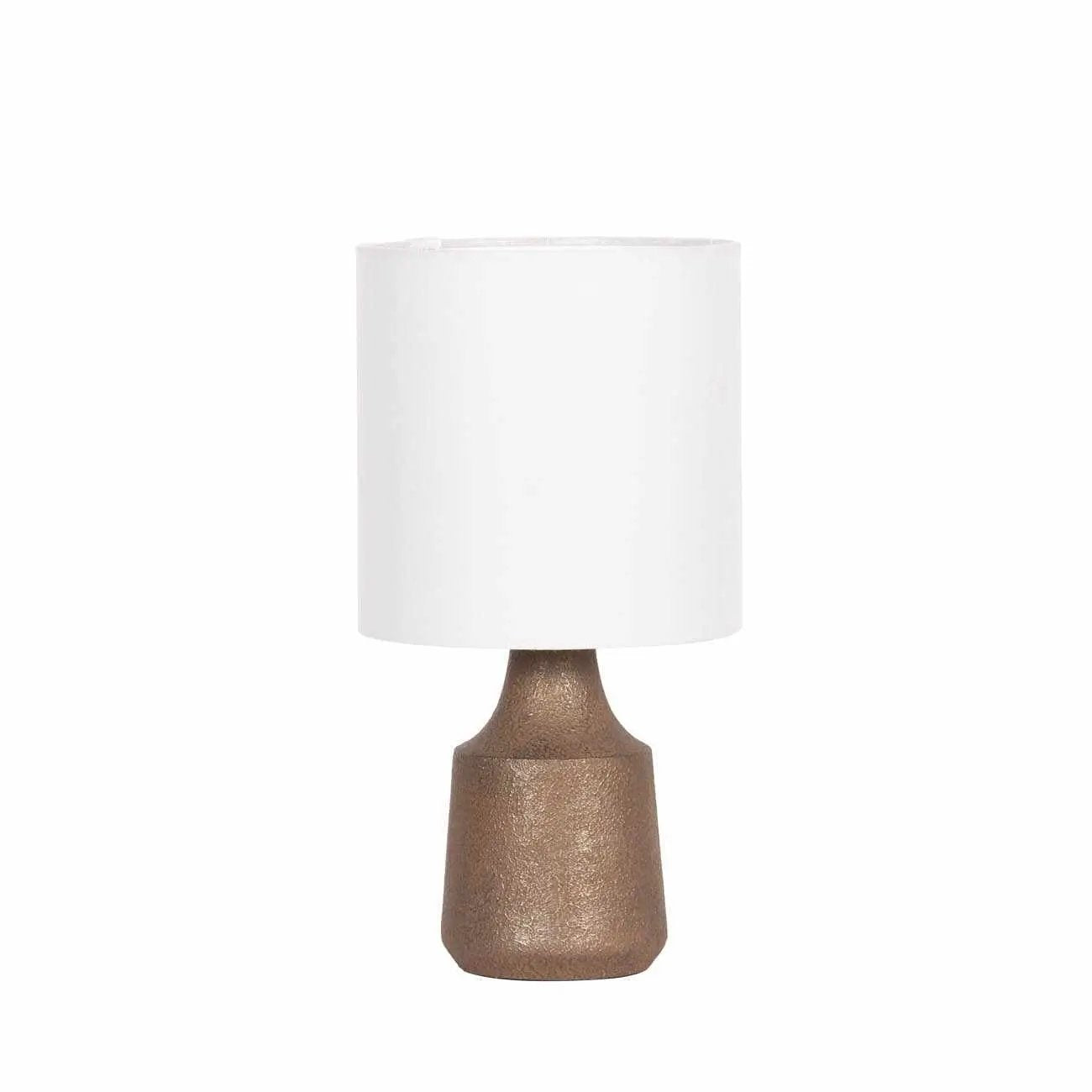 Kumlu Ribbed Ceramic White Table Lamp by Boutique Rugs