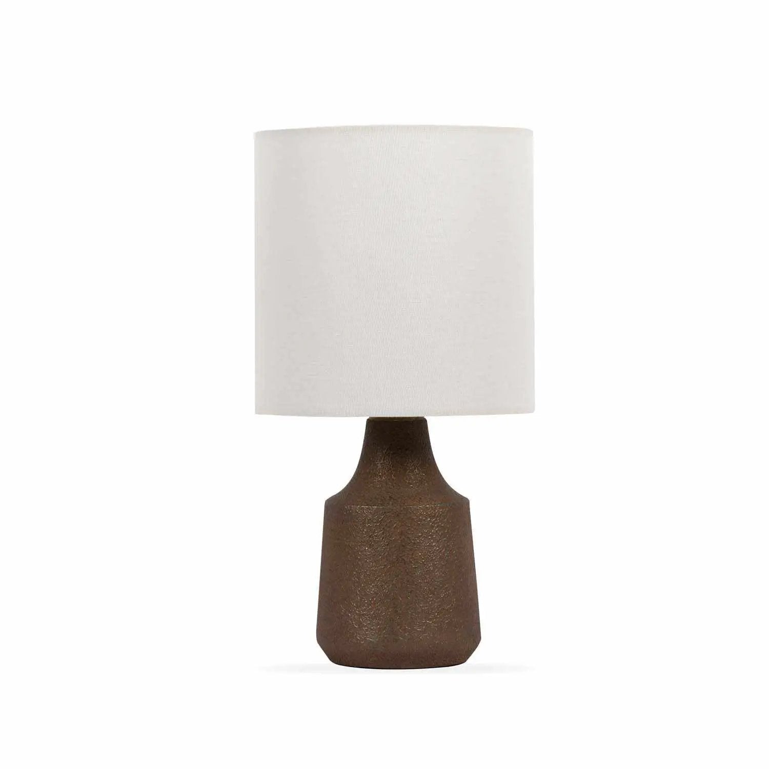 Kumlu Ribbed Ceramic White Table Lamp by Boutique Rugs