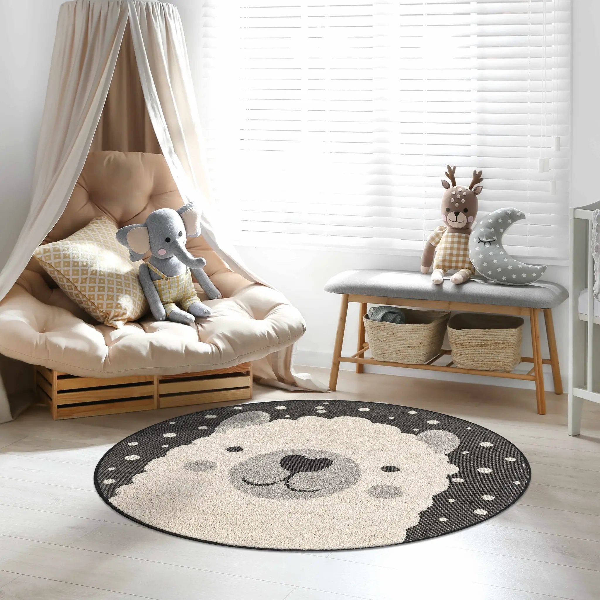 Kids Llama Animal Print Nursery Outdoor Area Rug - Clearance by Boutique Rugs