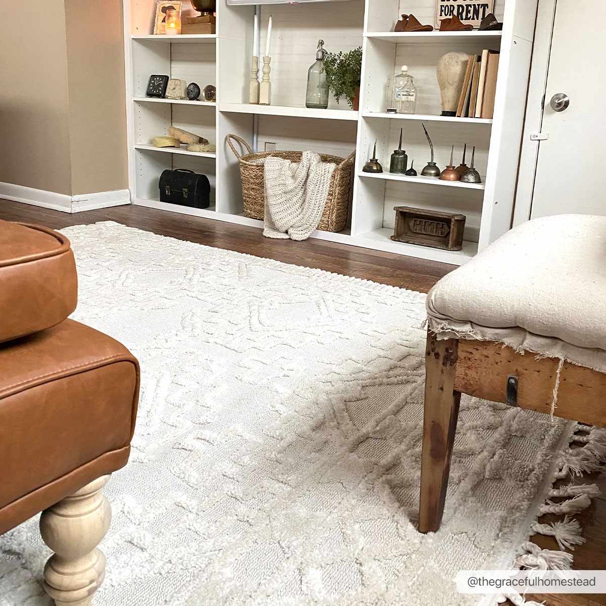Kalkan High/Low Pile Rug with Tassels - Clearance by Boutique Rugs