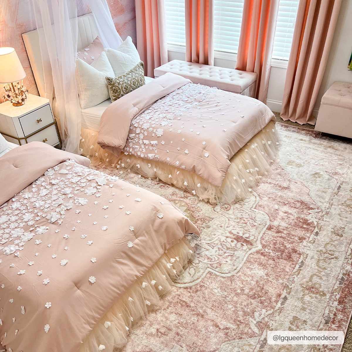 Kandos Blush & Light Pink Area Rug by Boutique Rugs