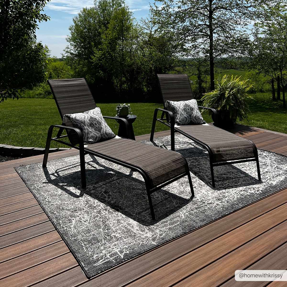 Katz Gray Outdoor Area Rug - Clearance by Boutique Rugs
