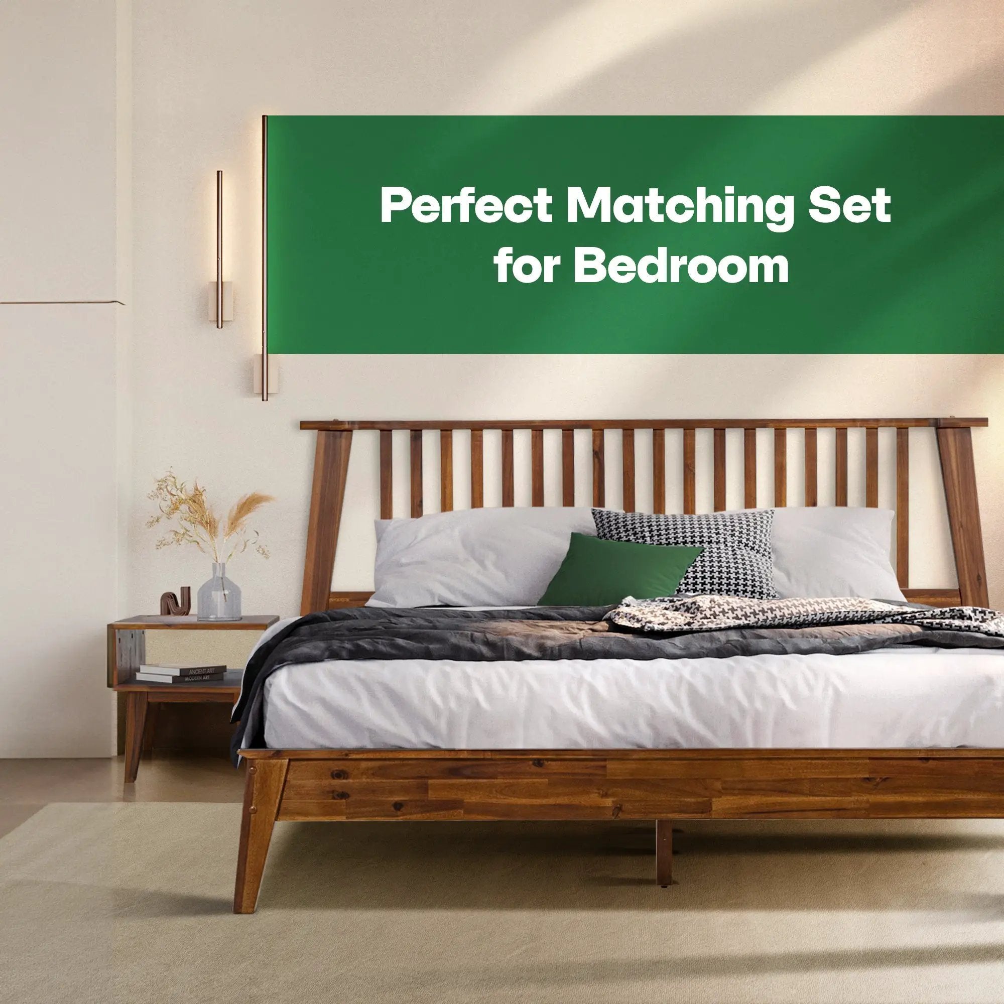 Kaylin Solid Wood Bed Frame by Megsu