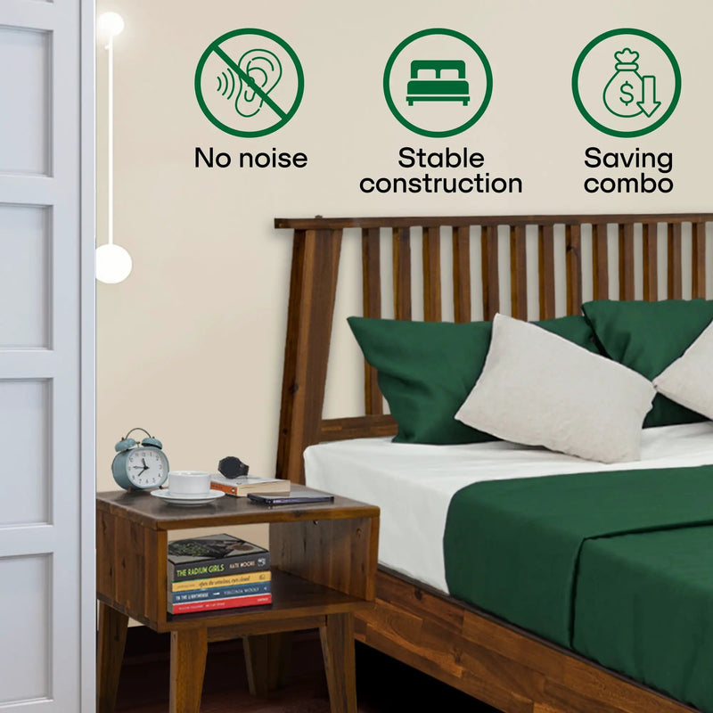 Kaylin Solid Wood Bed Frame by Megsu