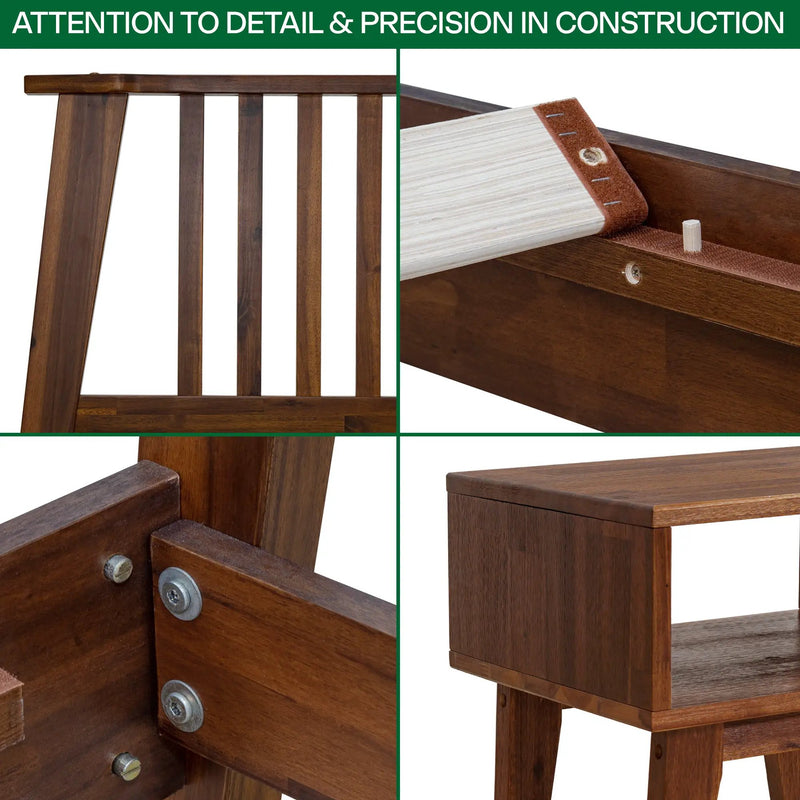 Kaylin Solid Wood Bed Frame by Megsu