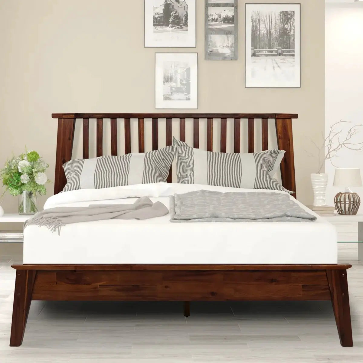 Kaylin Solid Wood Bed Frame by Megsu