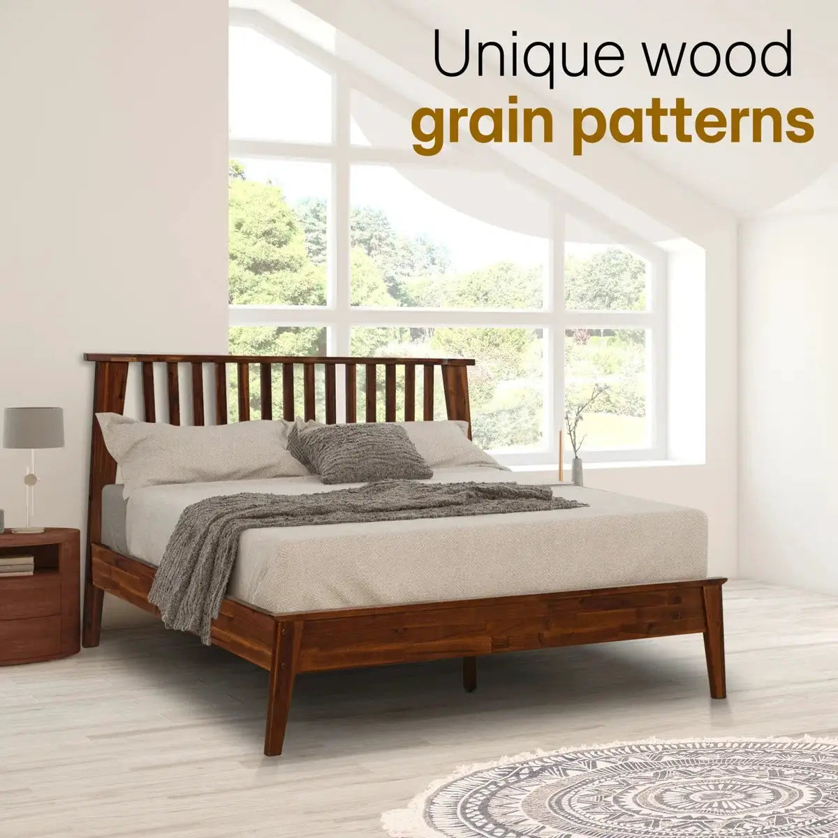 Kaylin Solid Wood Bed Frame by Megsu