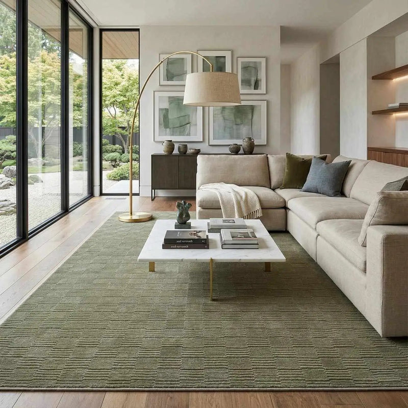 Kazuma Green Washable Area Rug by Boutique Rugs