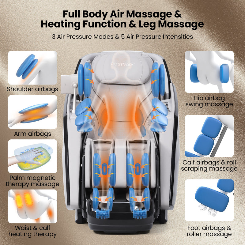 Kenzo 41-7D Dual Roller System Flexible Track Zero Gravity Full Body Massage Chair with Heart Rate Monitor and Health Detecti, photo 10 of 11