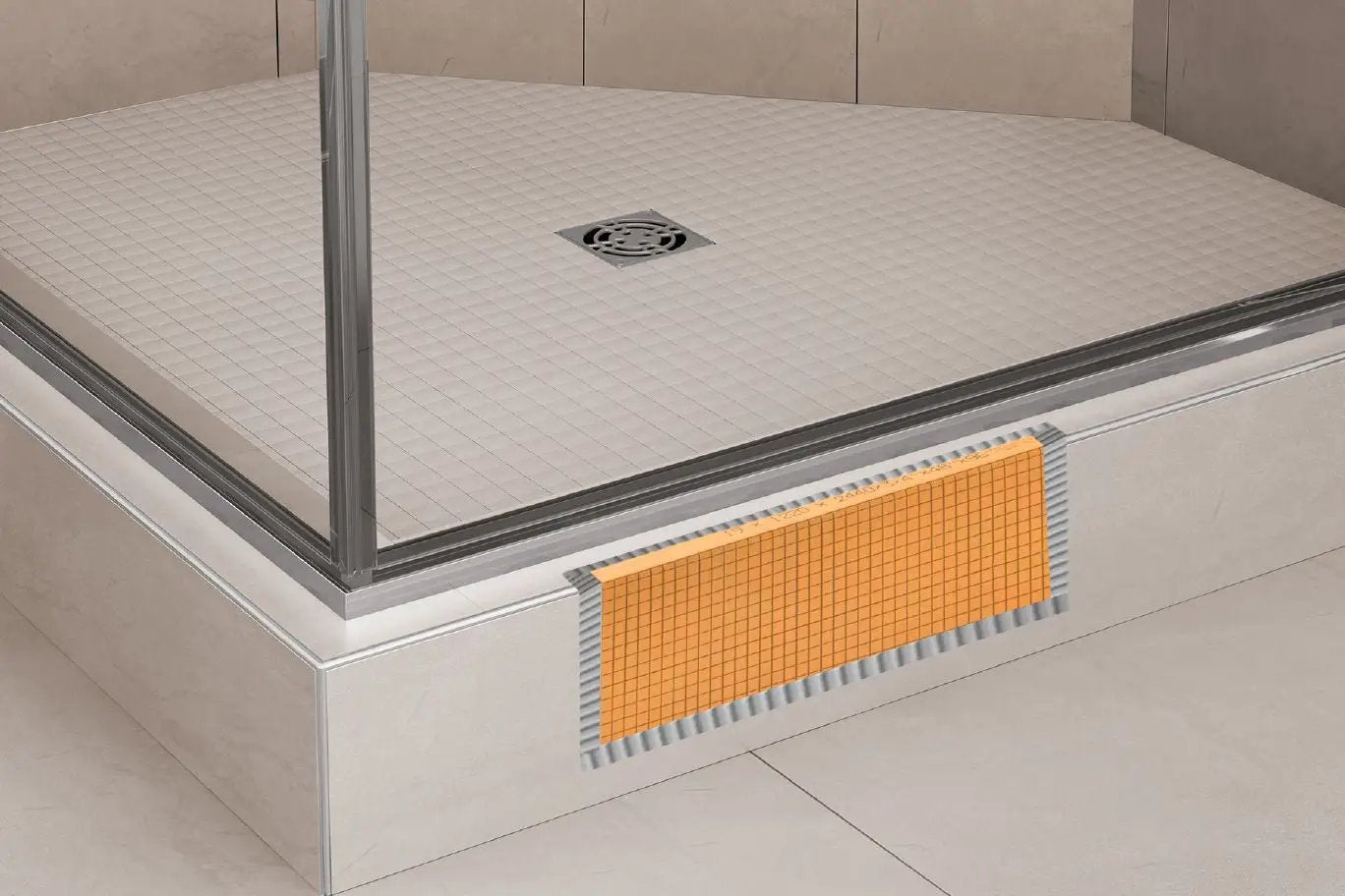 Schluter® Kerdi Board Waterproof Shower Curb by The Original Granite Bracket