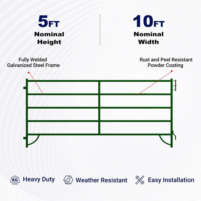 10x5 ft Cattle Panels Livestock Fence Panels, 28pcs by Chery Industrial