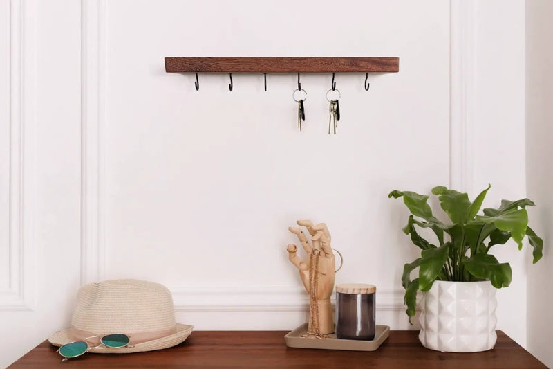 Floating Shelf for Keys in Mahogany by NookWoodworking