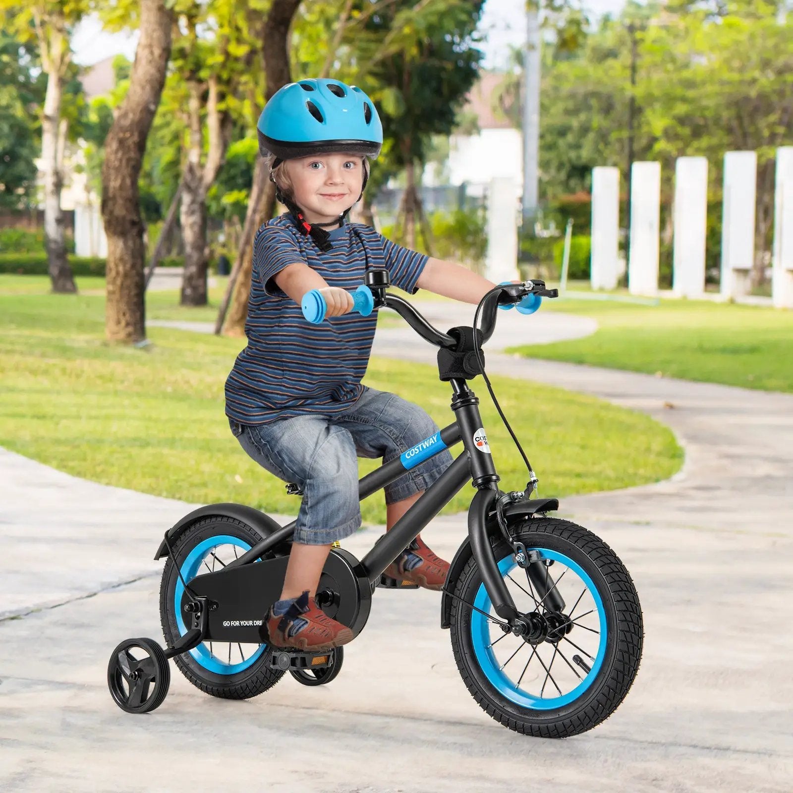 Kids Bike with Adjustable Handlebar and Saddle Black by DirectDeals