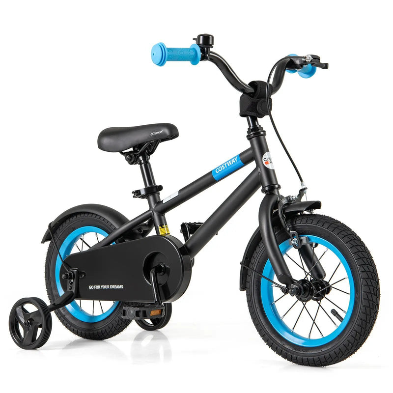 Kids Bike with Adjustable Handlebar and Saddle Black by DirectDeals