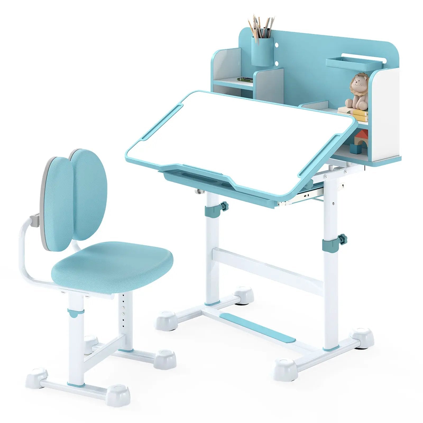 Kid's Study Desk and with Tilt Desktop and Pen Holder by DirectDeals
