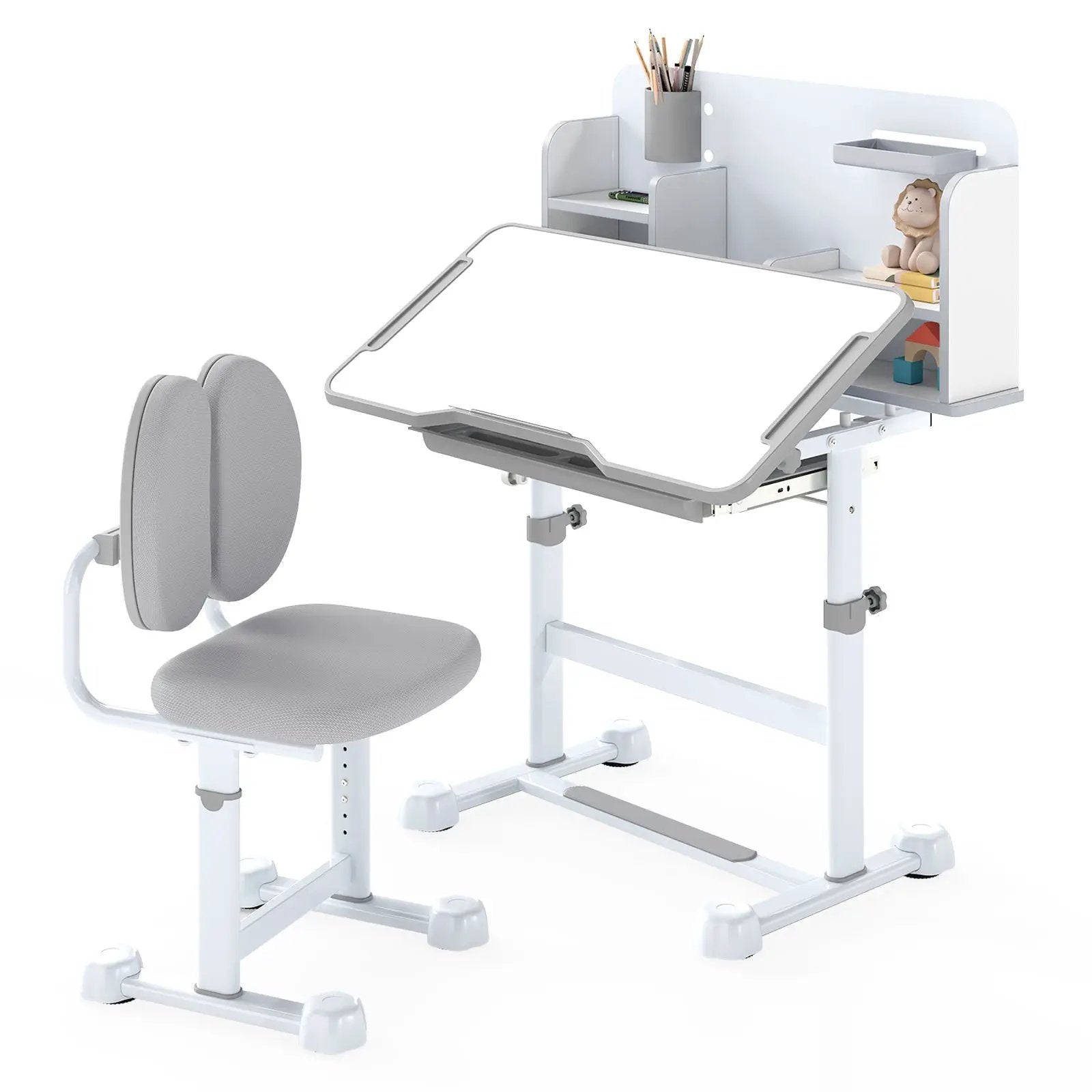 Kid's Study Desk and with Tilt Desktop and Pen Holder by DirectDeals