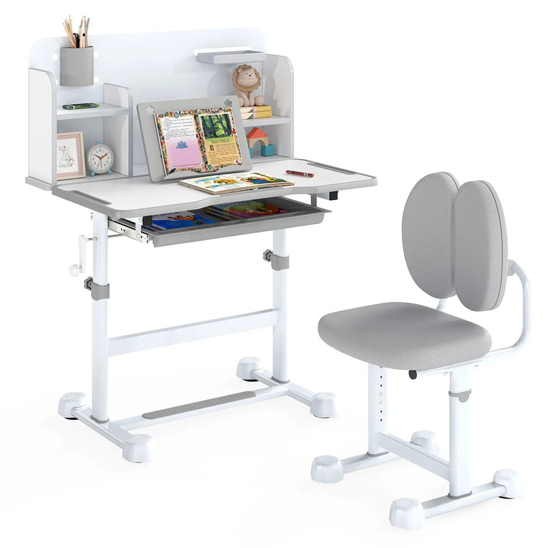 Kid's Study Desk and with Tilt Desktop and Pen Holder by DirectDeals