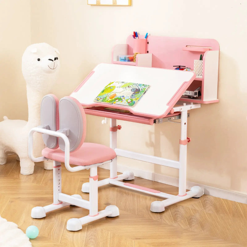 Kid's Study Desk and with Tilt Desktop and Pen Holder by DirectDeals