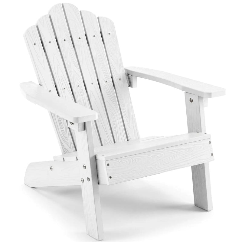 Kids Adirondack Chair All-weather Outdoor Chair for Children with Tilted High Backrest by DirectDeals