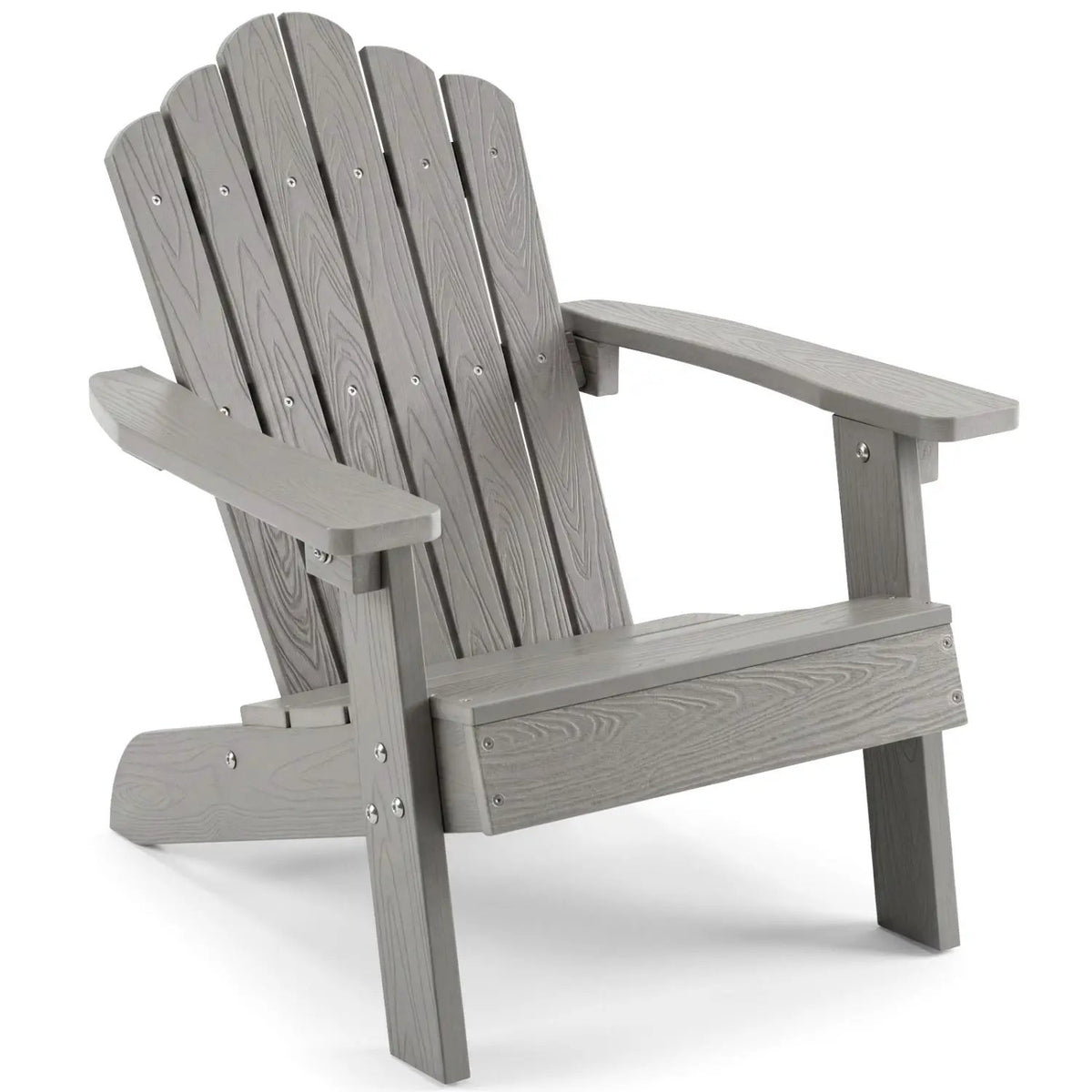 Kids Adirondack Chair All-weather Outdoor Chair for Children with Tilted High Backrest by DirectDeals