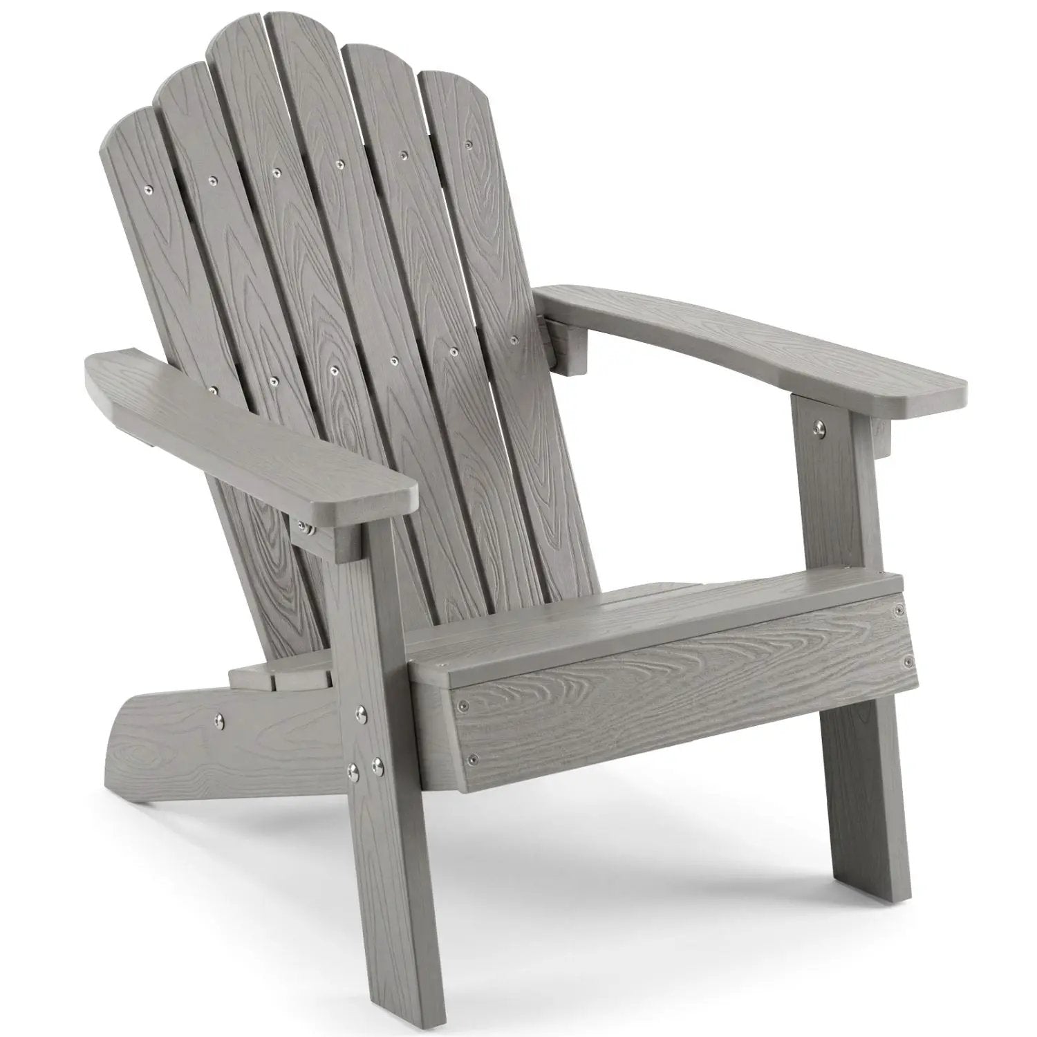 Kids Adirondack Chair All-weather Outdoor Chair for Children with Tilted High Backrest by DirectDeals